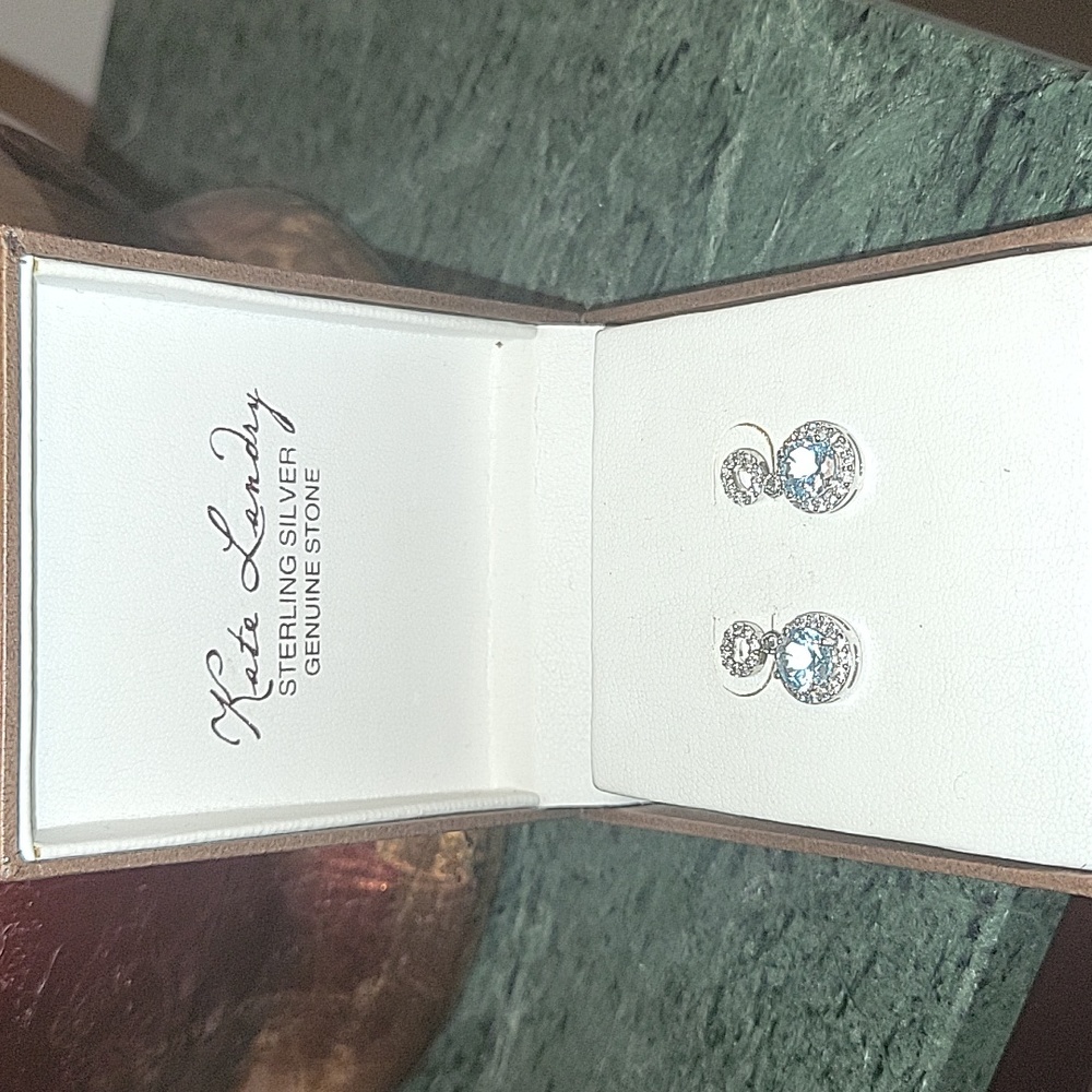 NWT Kate Landry Sterling Silver Gemstone Earrings